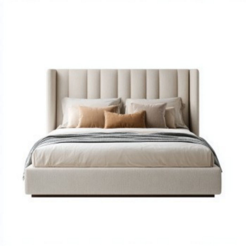 Bed van stof voor de slaapkamer met hoofdbord - 200 x 160 x 120