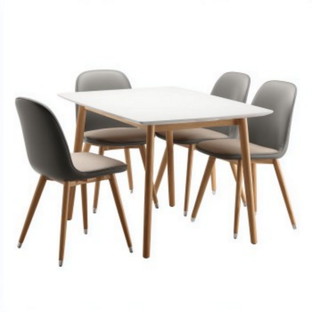 Eetkamertafel van MDF en rubberhout voor de eetruimte - 150 x 90 x 75